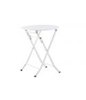 Mesa Plegable Redonda metálica Multiusos Blanca Modelo Café 60 cm