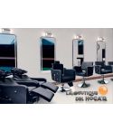 Pack Black Diamond - Lavacabezas Con Pica a elegir / Sillón De Barbero / Sillón De Corte / Tocador LED