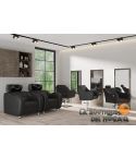 Pack - Lavacabezas Onda Negro / Sillon de Corte Frida / Sillon de Corte Gala / Tocador Sven