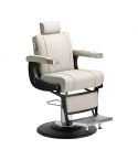 Sillón Barbero hidráulico reclinable y giratorio con reposabrazos Modelo Fold Gris