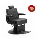 Sillón Barbero hidráulico reclinable y giratorio con reposabrazos Modelo Gon Black