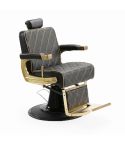 Sillón Barbero hidráulico reclinable y giratorio con reposabrazos Modelo Gon Gold