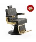 Sillón Barbero hidráulico reclinable y giratorio con reposabrazos Modelo Gon Gold