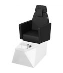 Sillón de Pedicura SPA tapizado en PU con Hidromasaje y Cromoterapia LED Modelo Fascino Negro