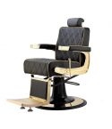 Sillón Barbero hidráulico reclinable y giratorio con reposabrazos Modelo Crew Gold Weelko