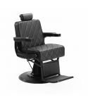 Sillón Barbero hidráulico reclinable y giratorio con reposabrazos Modelo Gon Black