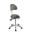 Taburete ergonómico con respaldo regulable en altura e inclinación Noble Modelo 1025A - Color Beige