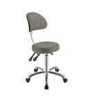 Taburete ergonómico con respaldo regulable en altura e inclinación Comfort Modelo 1025B Weelko - Color Beige