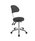 Taburete ergonómico con respaldo regulable en altura e inclinación Comfort Modelo 1025B Weelko - Color Gris oscuro