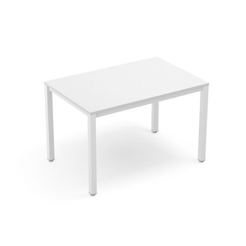 Mesa multiusos blanca con patas metálicas y tablero MDF Modelo Space 