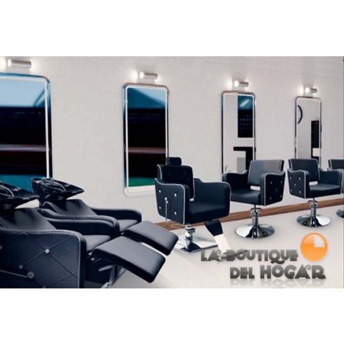 Pack Black Diamond - Lavacabezas Con Pica a elegir / Sillón De Barbero / Sillón De Corte / Tocador LED