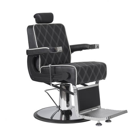 Sillón Barbero hidráulico reclinable y giratorio con reposabrazos Modelo Temple