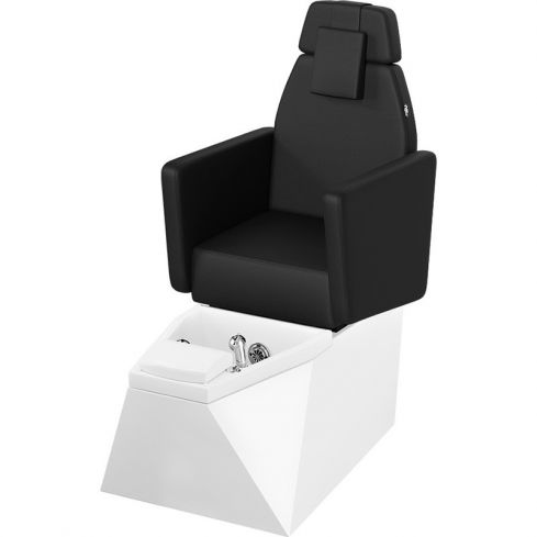 Sillón de Pedicura SPA tapizado en PU con Hidromasaje y Cromoterapia LED Modelo Fascino Negro