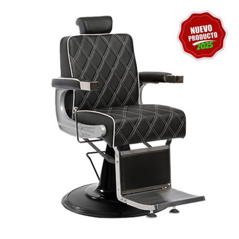 Sillón Barbero hidráulico reclinable y giratorio con reposabrazos Modelo Gon