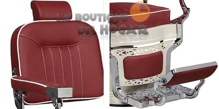 Sillón Barbero hidráulico reclinable y giratorio con reposabrazos Modelo Dominus