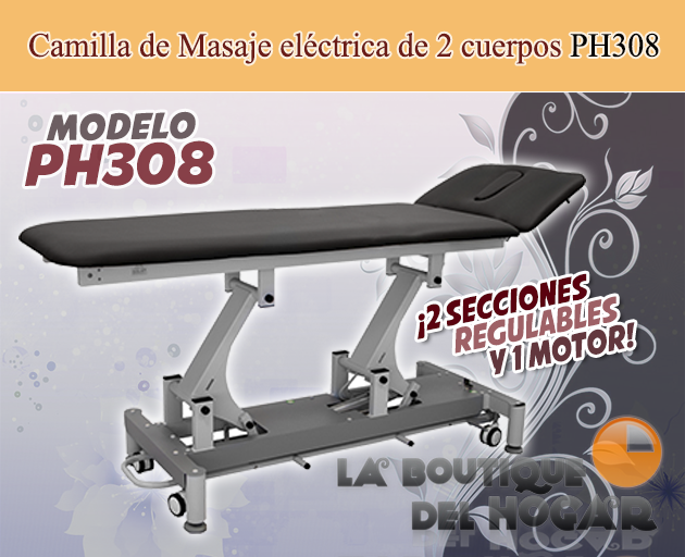 Camilla de masaje eléctrica de 2 cuerpos con agujero facial Modelo PH308