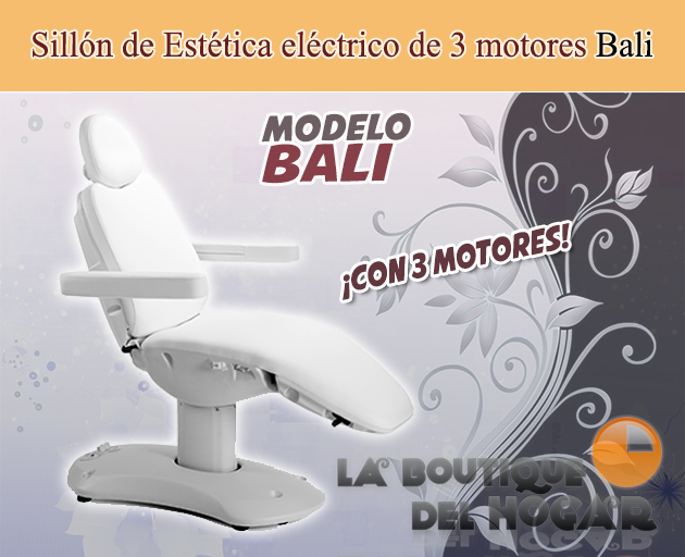 Sillón Camilla de Estética motorizada de 3 motores Modelo Bali