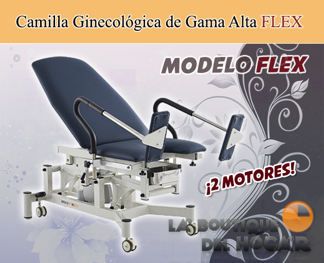 Camilla de Ginecología eléctrica Trendelenburg de 2 motores con mandos de pie Modelo Flex