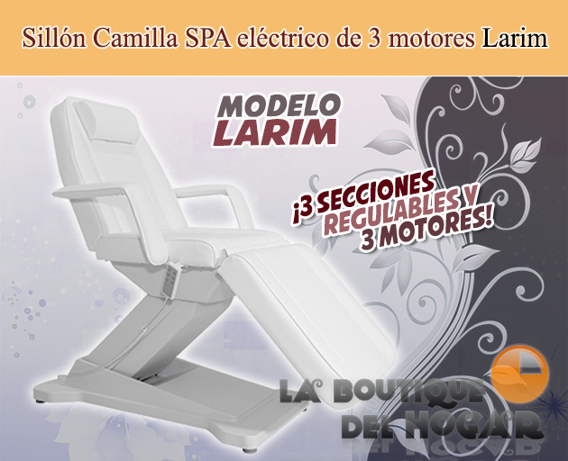 Sillón Camilla de Estética motorizada de 3 motores Modelo Larim