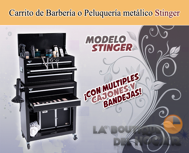 Carrito de Barbería con cajones Modelo Stinger