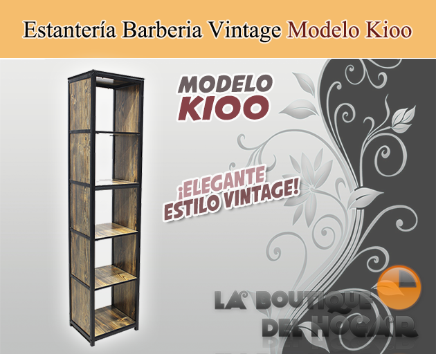 Mueble estantería Barbería Modelo Kioo