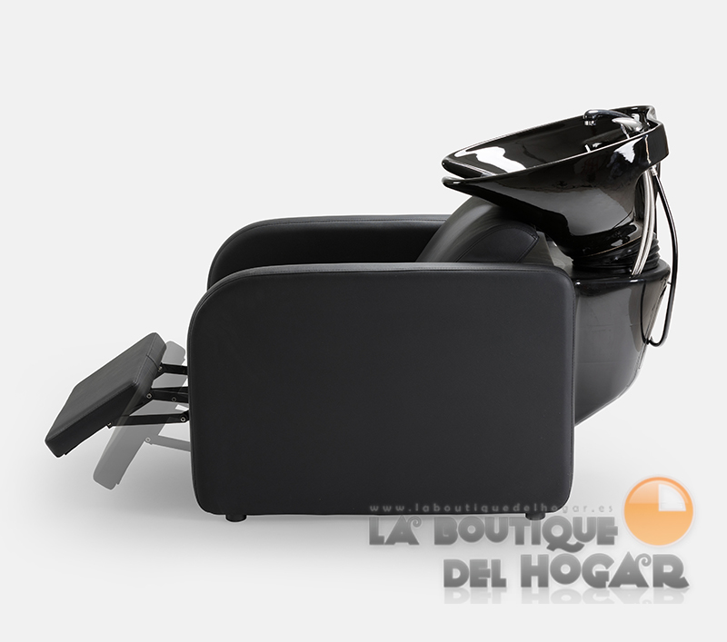 Lavacabezas con pica negra y respaldo ergonómico Modelo Midi