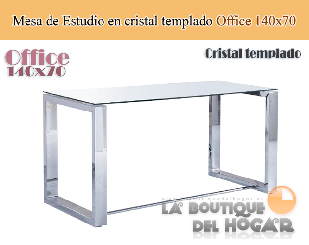 Mesa de despacho fija negra con patas metálicas y tablero de Roble Modelo Office