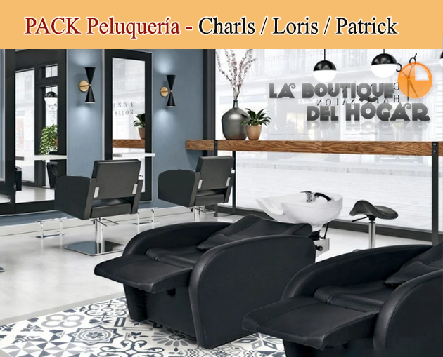 Pack - Lavacabezas con Pica a Elegir Noe / Sillón de Corte Dora R / Tocador Patrick