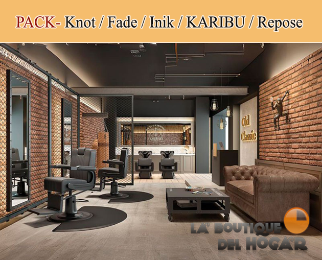 Pack - Lavacabezas Knot / Sillón Fade / Tocador Tana / Recepción KARIBU / Sofá Repose