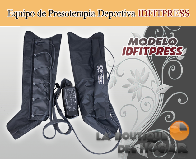 Equipo de Presoterapia Portátil deportiva para piernas con tratamiento de calor Modelo IDFITPRESS