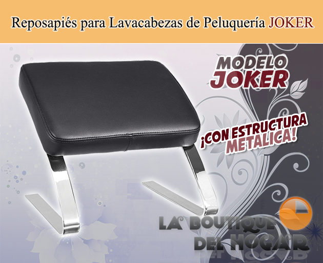 Reposapiés para Lavacabezas de Peluquería tapizado con forma cuadrada Modelo JOKER