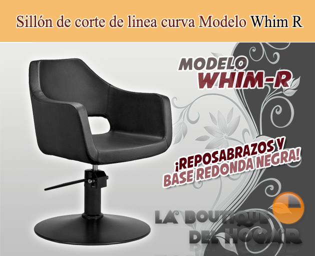 Sillón hidráulico de corte de linea curva con reposabrazos Modelo Whim R