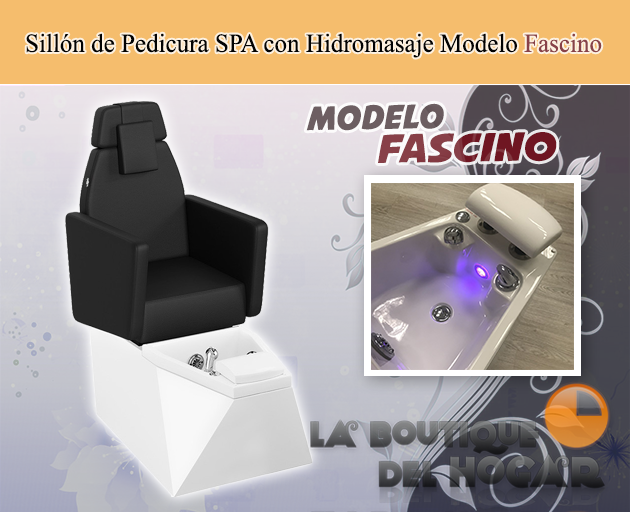 Sillón de Pedicura SPA tapizado en PU con Hidromasaje Modelo Fascino