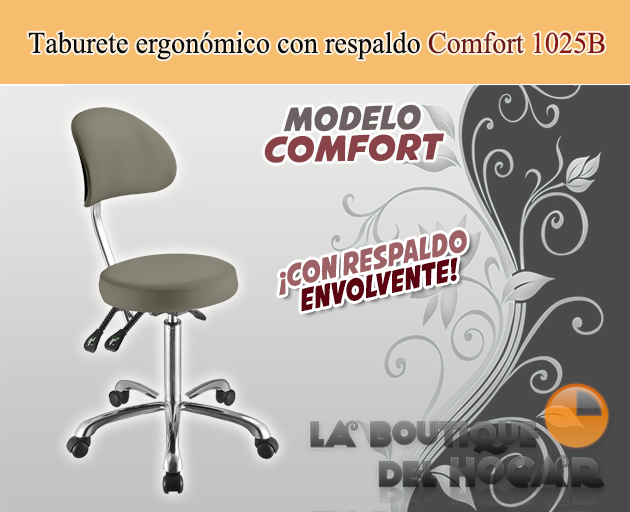 Taburete con respaldo Modelo 1025B