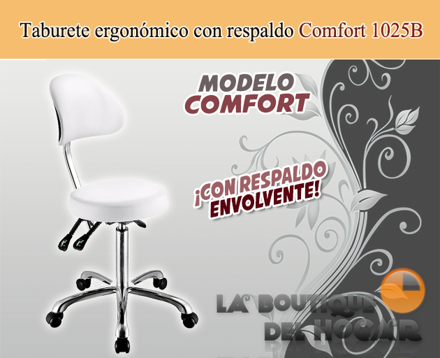 Taburete con respaldo Modelo 1025B