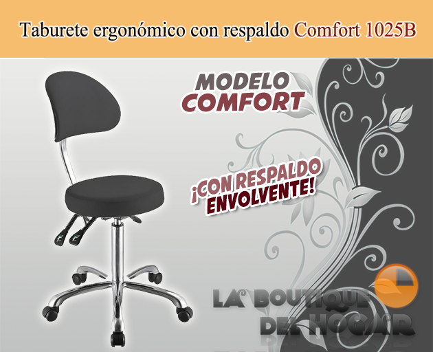 Taburete con respaldo Modelo 1025B