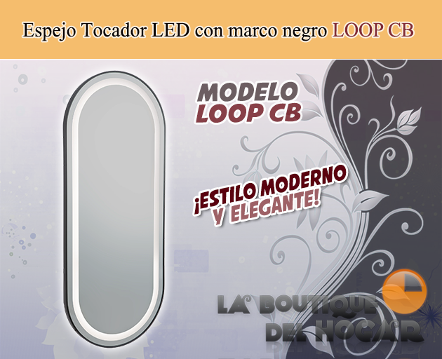 Tocador de Peluquería estilo Moderno con espejo Modelo LOOP