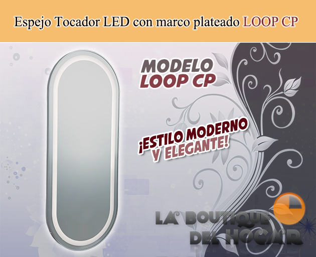 Tocador de Peluquería estilo Moderno con espejo Modelo LOOP