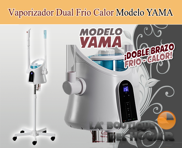 Vaporizador facial metálico con emisión de Ozono y brazo rotativo Mod. Yama