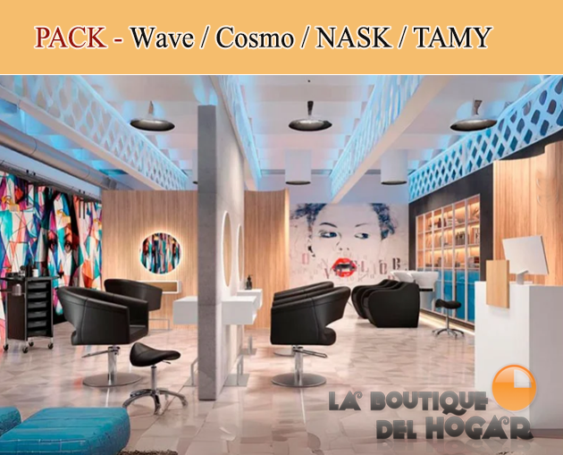 Pack - Lavacabezas Wave / Sillón Cosmo / Tocador NASK / Recepción TAMY 