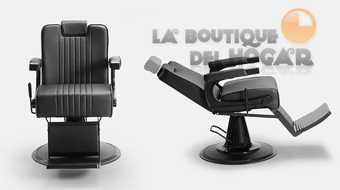 Sillón Barbero hidráulico reclinable y giratorio con reposabrazos Modelo Goni