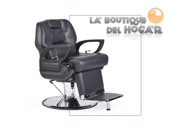 Sillón Barbero hidráulico reclinable y giratorio con reposabrazos Hermes