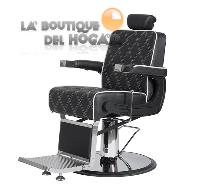 Sillón Barbero hidráulico reclinable y giratorio con reposabrazos Modelo Temple