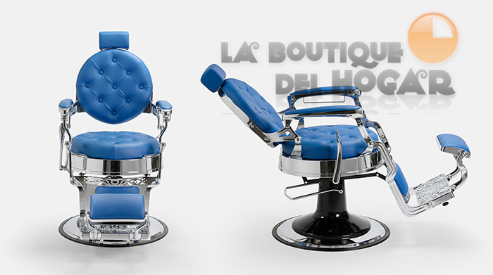 Sillón Clásico de Barbero hidráulico estilo Retro Vintage con reposapies integrado Modelo LBH Mack