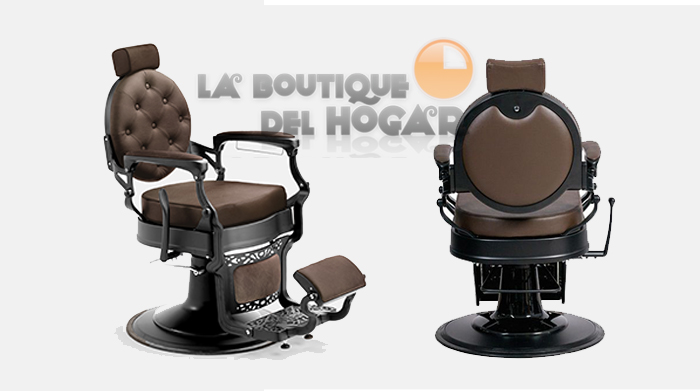 Sillón Clásico de Barbero hidráulico estilo Retro Vintage con reposapies integrado Modelo Mae 2025