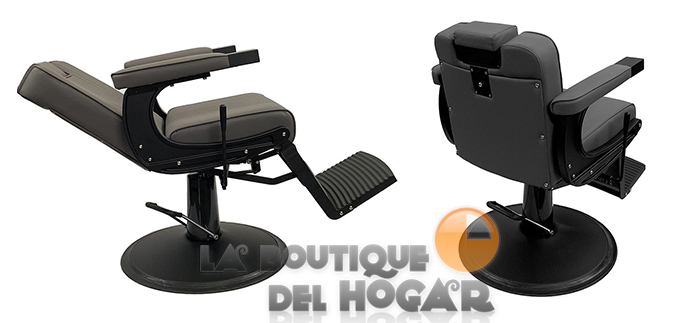 Sillón Barbero hidráulico reclinable y giratorio con reposabrazos Modelo Mamba