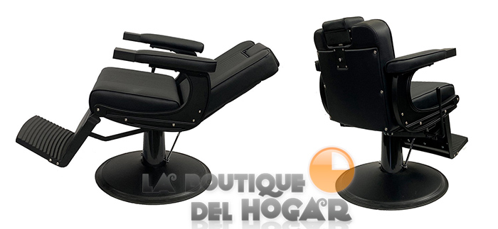 Sillón Barbero hidráulico reclinable y giratorio con reposabrazos Modelo Mamba