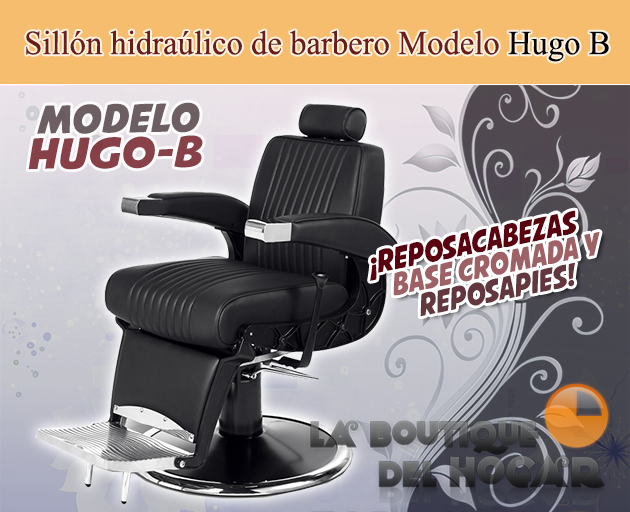 Sillón Barbero Hidráulico Reclinable Y Giratorio Modelo Hugo B