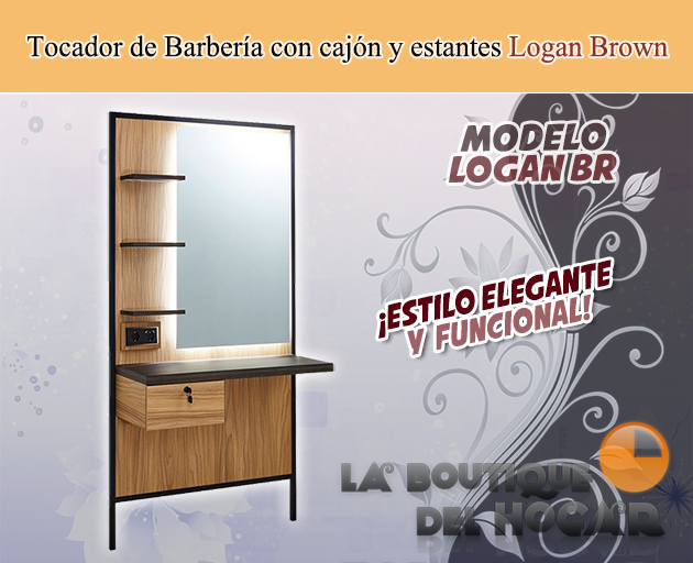 Tocador de Barbería Modelo Logan Brown