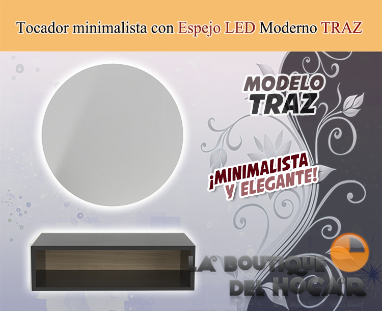 Tocador de Peluquería estilo Moderno con espejo Modelo TRAZ